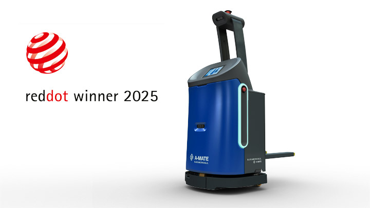 red dot design award 2025 for autonomous mobile robot K.Hartwall A-Mate Lite